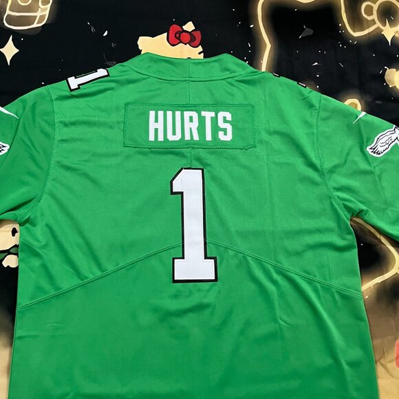 NFL Jalen Hurts #1 Philadelphia Eagles Kelly Green Jersey - Picture 6 of 6